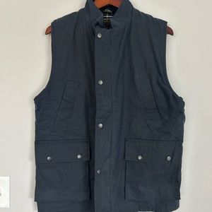 Mens waxed cotton flannel lined vest